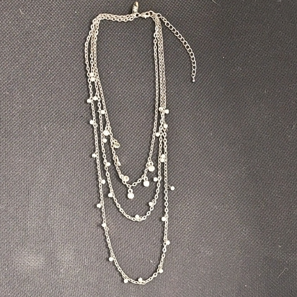 Elegant Silver Layered Necklace
